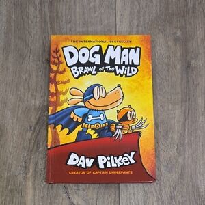 Dog Man: Brawl of the Wild by Dave Pilkey- Red and Yellow Cover